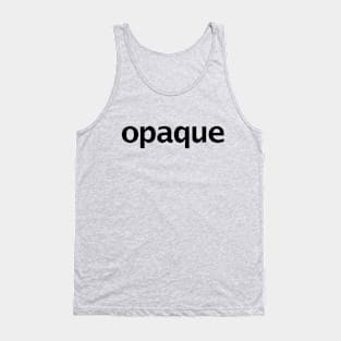 Typography Opaque Black Tank Top